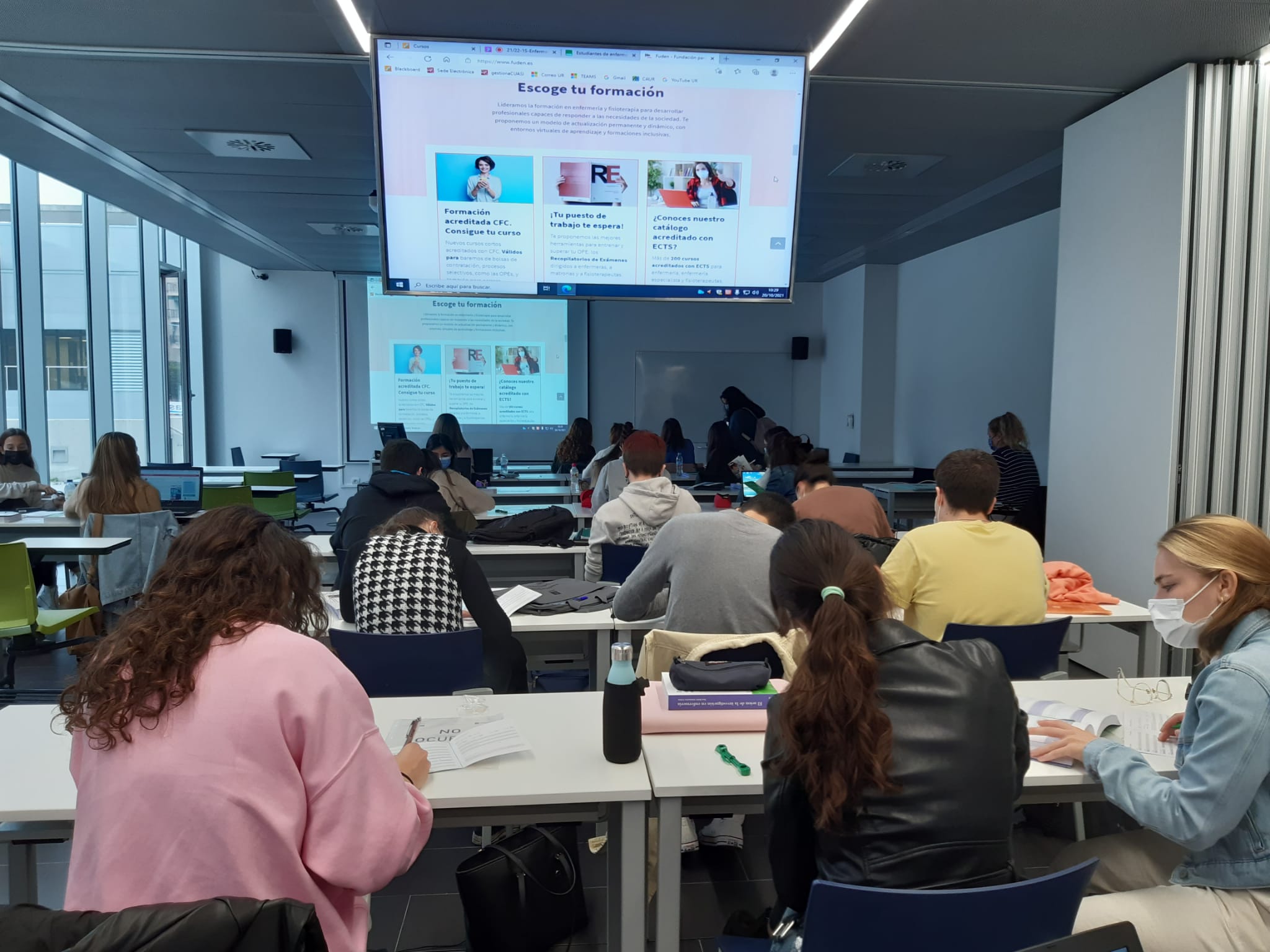 Imagen de archivo de un aula de la Escuela de Enfermería